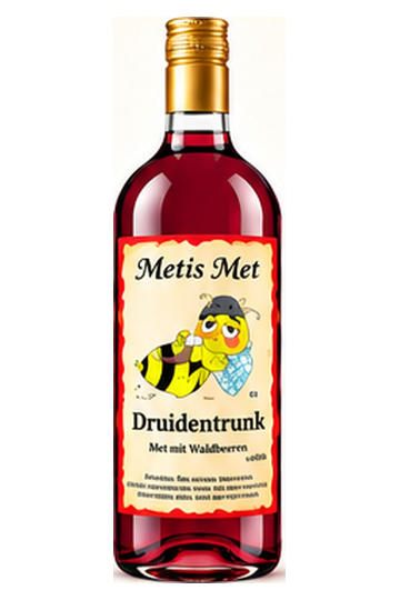 Flasche Druidentrunk Met mit Waldbeeren